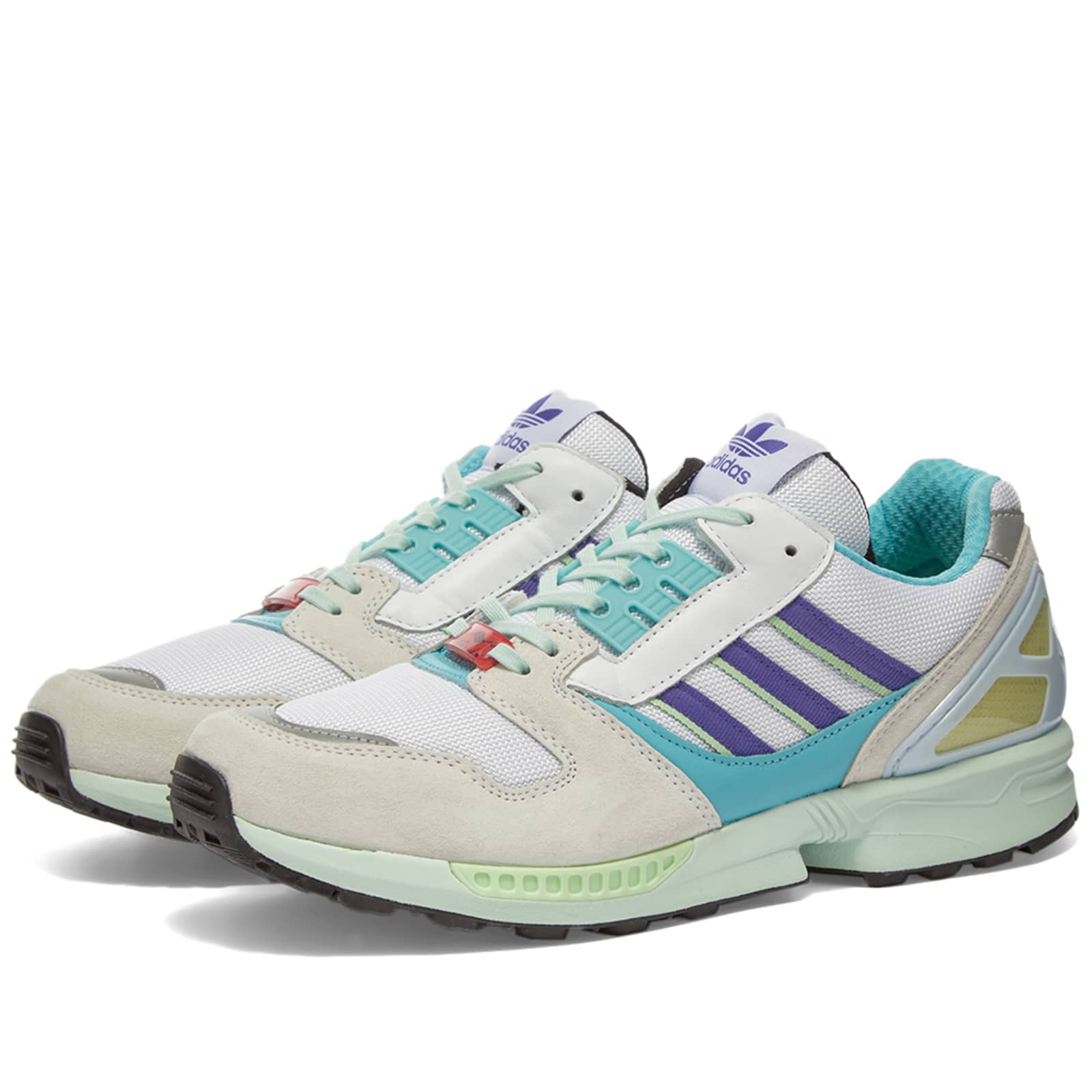 Adidas ZX 8000 - White, Purple & Light Aqua