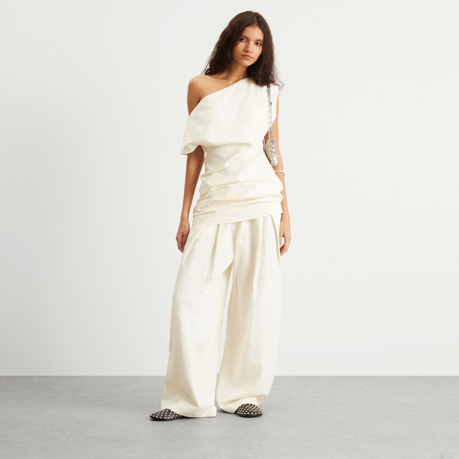 St. Agni Asymmetric Mini Dress - Ivory