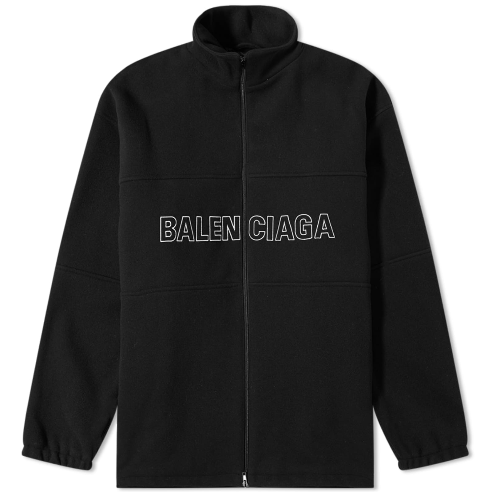 Balenciaga Logo Wool Jacket Black END.
