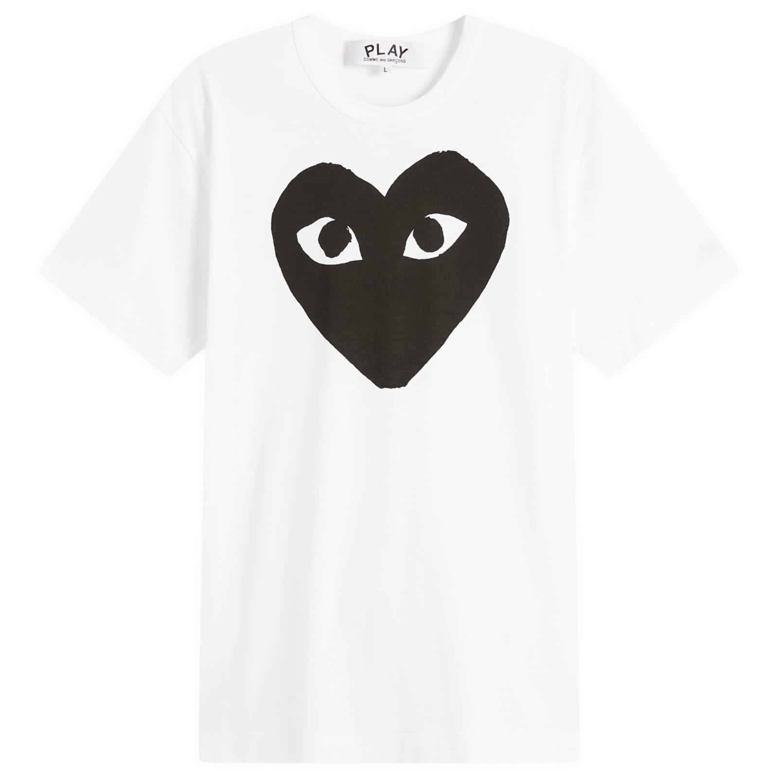 Comme des Garçons Play Heart Logo T-Shirt - White & Black