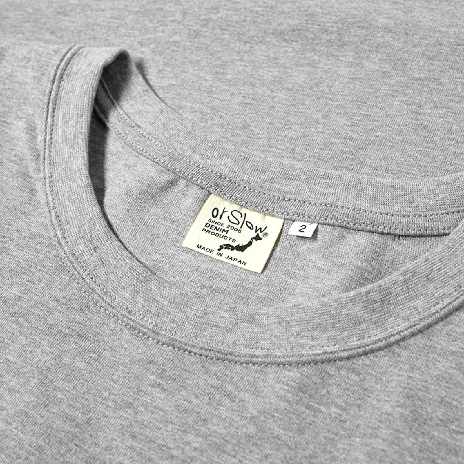 orSlow Print T-Shirt - Heather Grey Print A