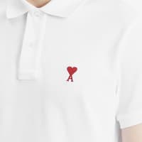 AMI Paris Small A Heart Polo - White