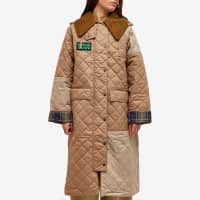 Barbour x Ganni Quilted Burghley Jacket - Honey & Light Trench