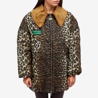 Barbour x Ganni Printed Bomber Jacket - Leopard Print