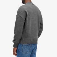 AMI Large A Heart Cardigan - Grey