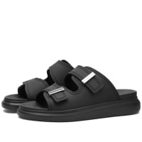 Alexander McQueen Rubber Oversized Sandal - Black & Silver