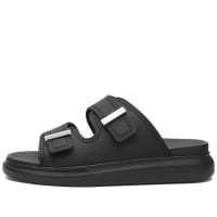 Alexander McQueen Rubber Oversized Sandal - Black & Silver