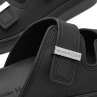 Alexander McQueen Rubber Oversized Sandal - Black & Silver