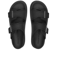 Alexander McQueen Rubber Oversized Sandal - Black & Silver