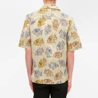 Acne Studios Simon Elephant Print Vacation Shirt - Beige