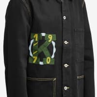 Kenzo Varsity Denim Workwear Jacket - Rinse Black Denim