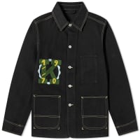Kenzo Varsity Denim Workwear Jacket - Rinse Black Denim