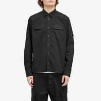 C.P. Company Gabardine Lens Button Overshirt - Black