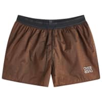 OVER OVER 4" Track Shorts - Hot Chocolate