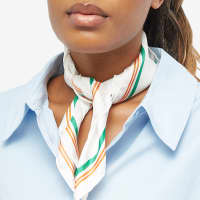 Casablanca Silk Twill Medium Scarf - Tennis Club Icon