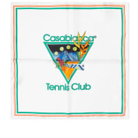 Casablanca Silk Twill Medium Scarf - Tennis Club Icon