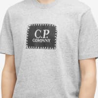C.P. Company 30/1 Logo Label T-Shirt - Greystone Melange