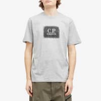 C.P. Company 30/1 Logo Label T-Shirt - Greystone Melange