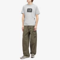 C.P. Company 30/1 Logo Label T-Shirt - Greystone Melange