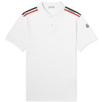 Moncler Tricolor Polo Shirt - White