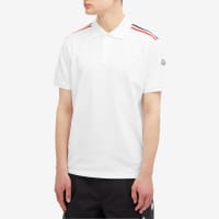 Moncler Tricolor Polo Shirt - White