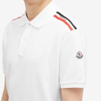 Moncler Tricolor Polo Shirt - White