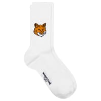 Maison Kitsune Fox Head Sock - White