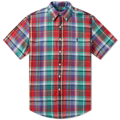 Polo Ralph Lauren Short Sleeve Double Face Button Down Check Shirt