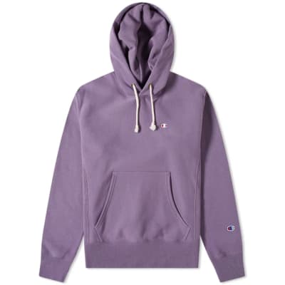champion reverse weave groove blue hoodie