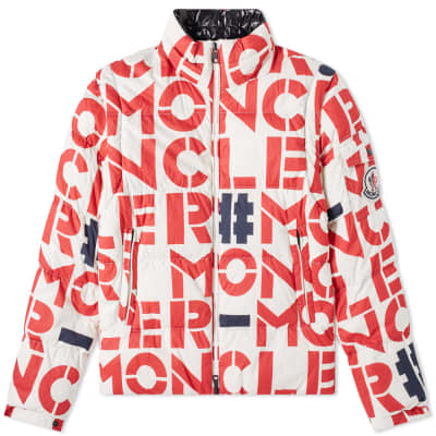 Moncler Genius - 2 Moncler 1952 - Jehan All Over Text Logo Removable Sleeve Down Jacket