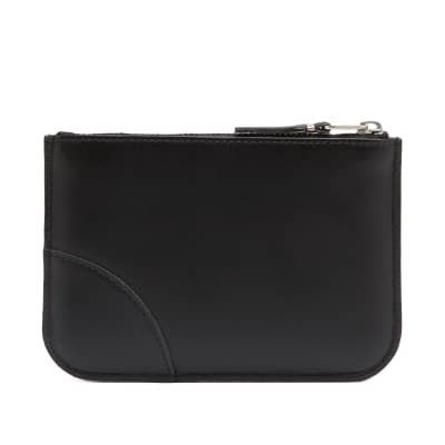 クラッチバッグ COMME des GARCONS PORTAFOGLIO CON ZIP (SA8100 OFFWHITE) Comme des Garçons Huge Logo Half-Zip black Wallet‬