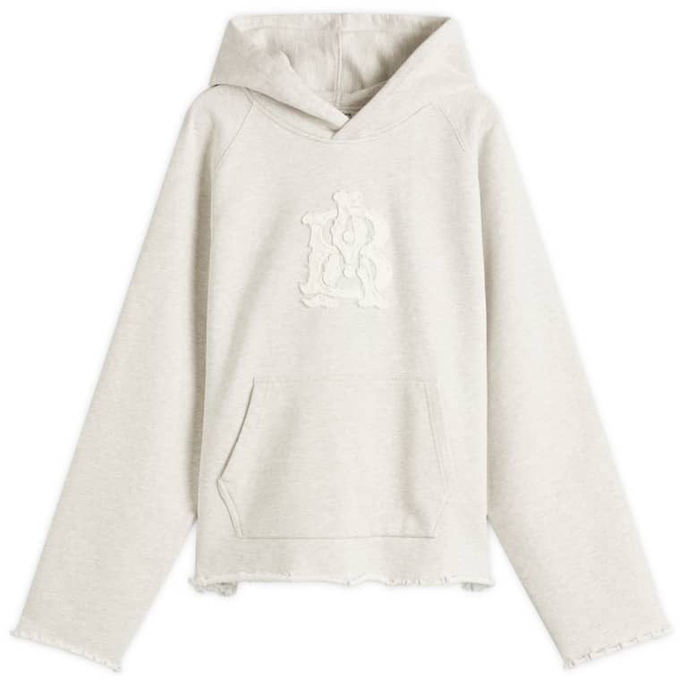 about:blank Monogram Cut Off Hoodie