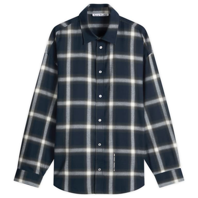 Фланелевая рубашка в клетку с длинными рукавами Acne Studios Setar