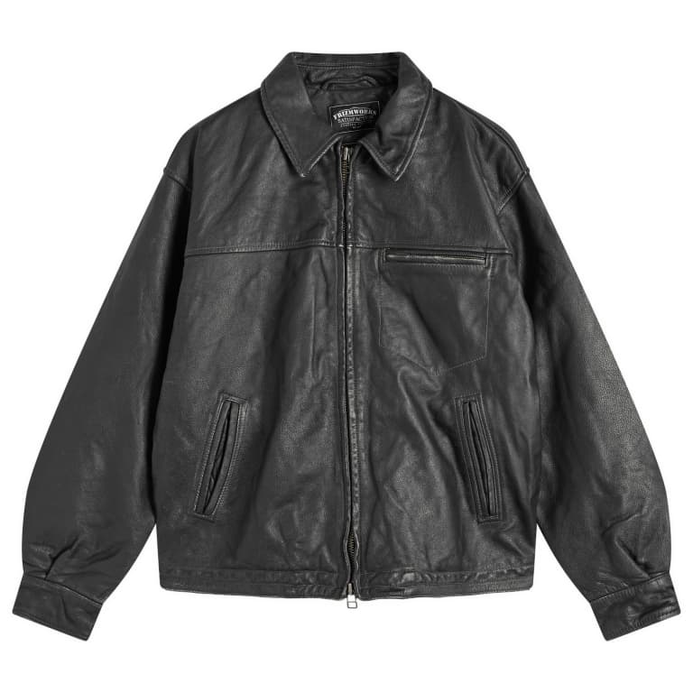 FrizmWORKS Destroyed Cowhide Leather Jacket