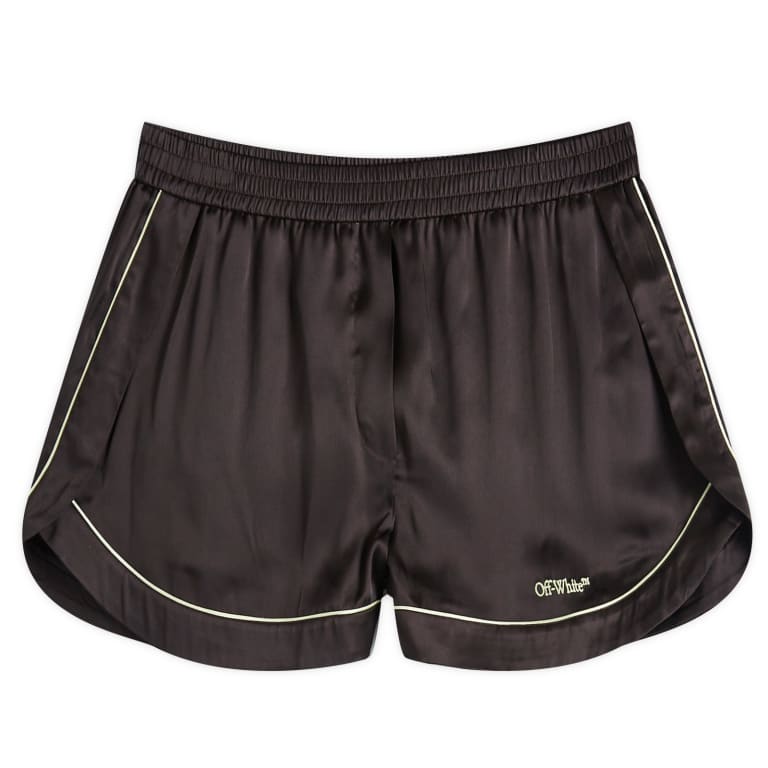 Белоснежные атласные пижамные шорты