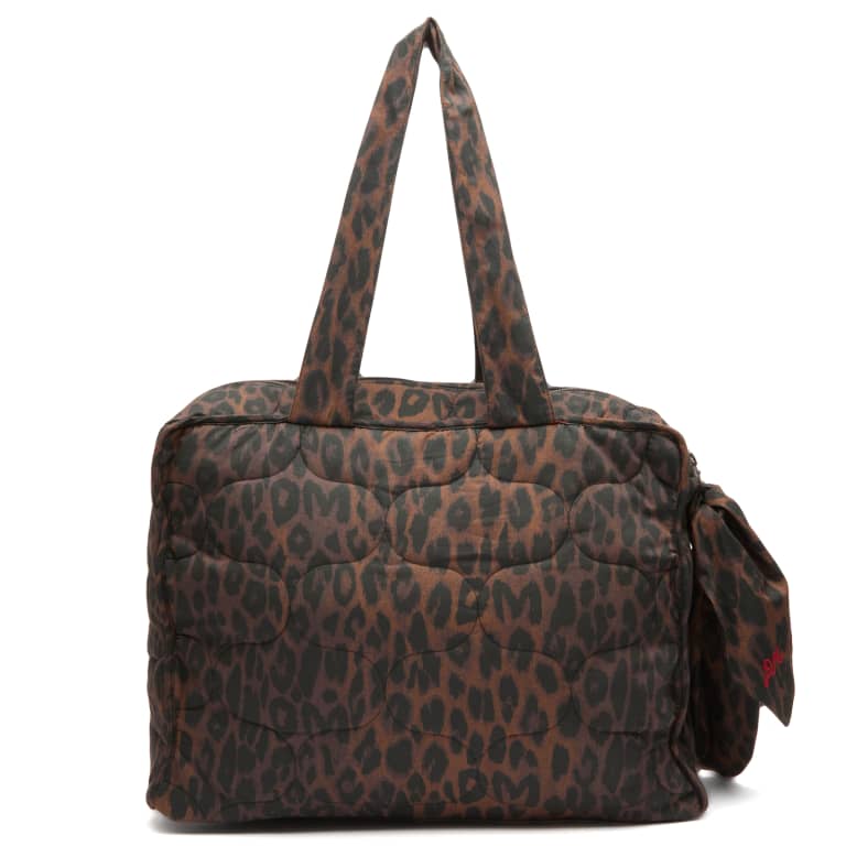 Темная леопардовая стеганая сумка-тотализатор Damson Madder