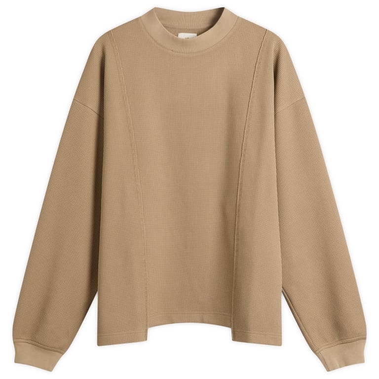 Топ с длинным рукавом из вафли 