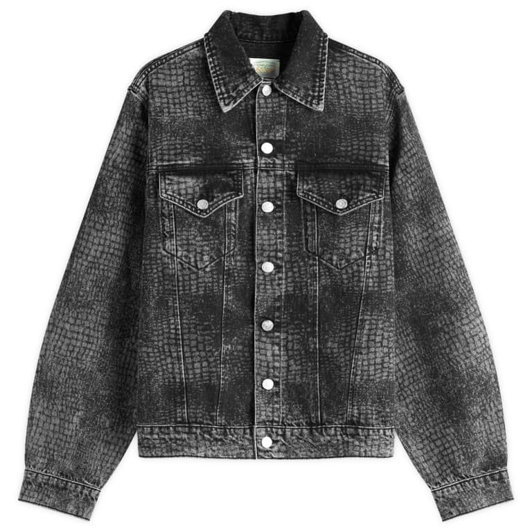 Aries Lasered Croc Trucker Jacket