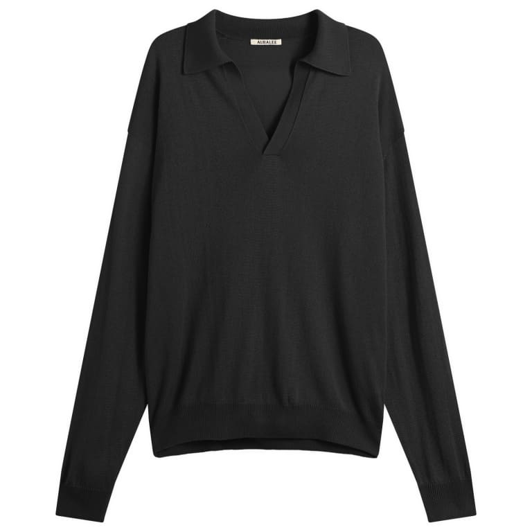 Кашемировое шелковое трикотажное поло Skipper от Auralee