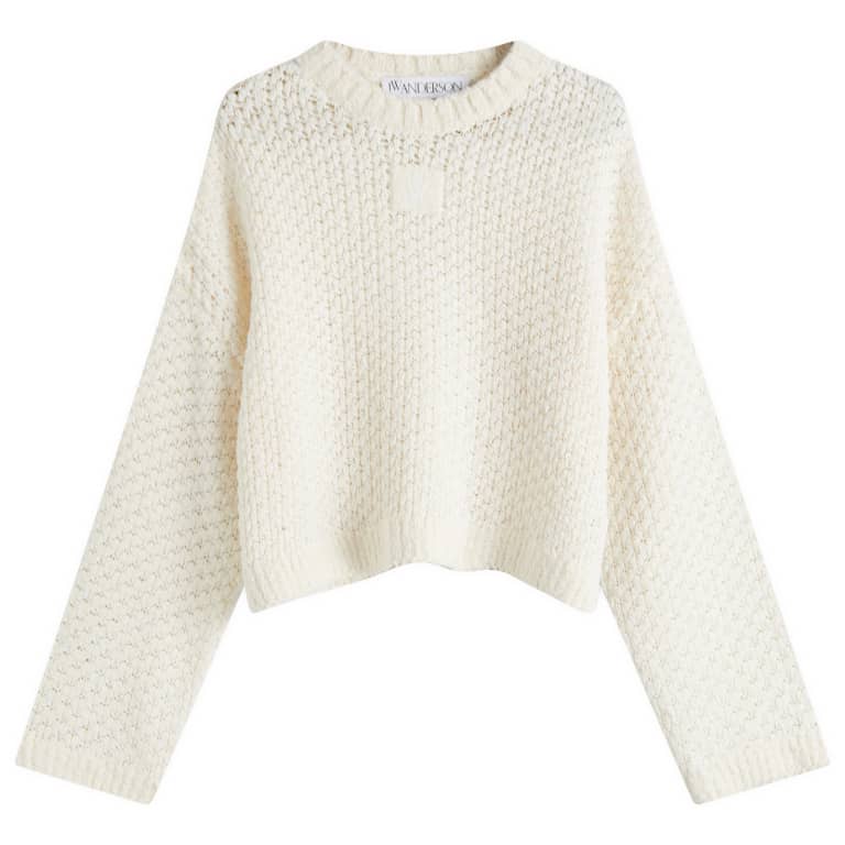 Укороченный джемпер с открытой строчкой от JW Anderson