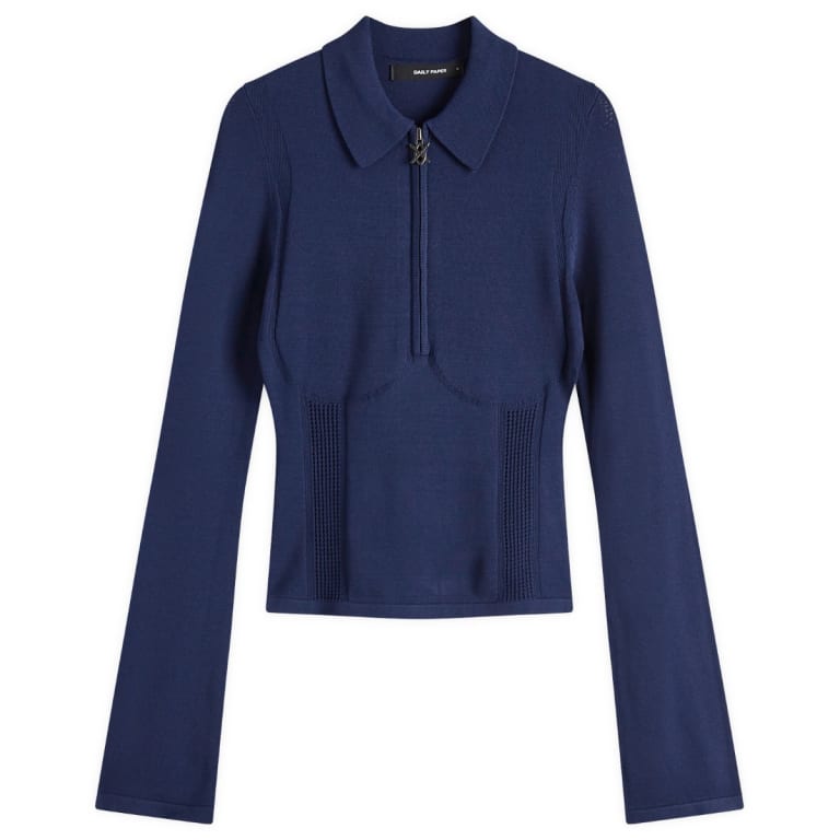 Повседневное бумажное трикотажное поло на молнии