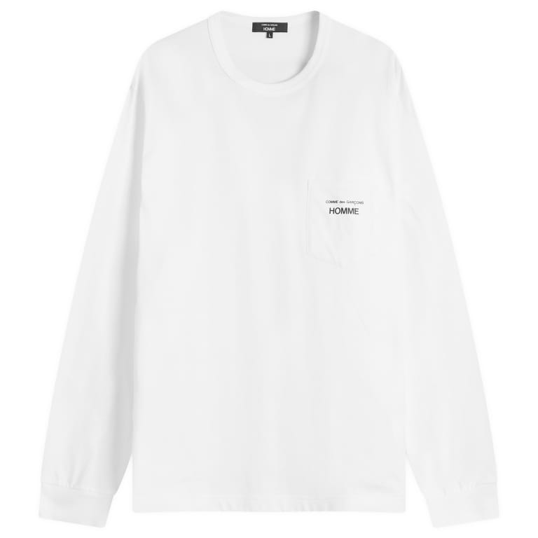 Футболка с длинным рукавом и кармашком с логотипом Comme des Garçons Homme