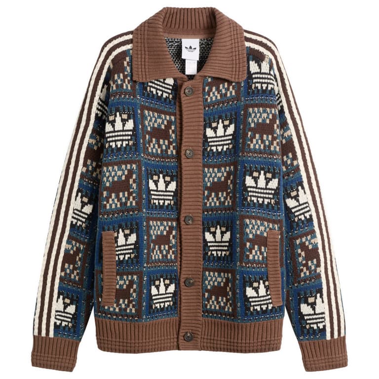 вязаный кардиган adidas x CLOT, сшитый крючком