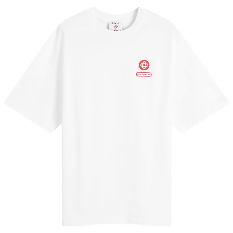 Футболка Оверсайз с нашивкой с логотипом Casablanca из белого джерси
