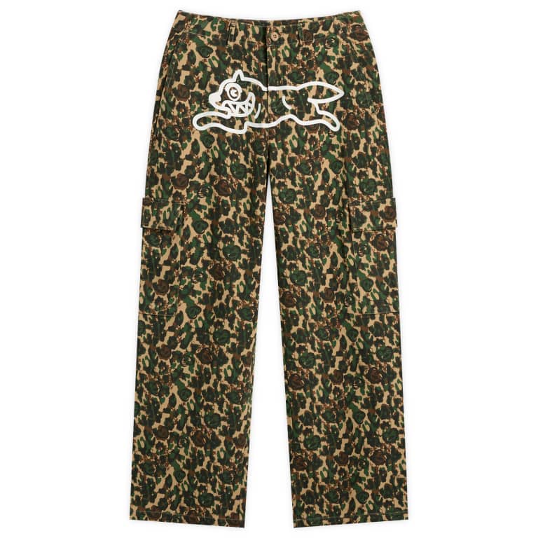 ICECREAM Running Dog Woodland Camo Cargo Pants