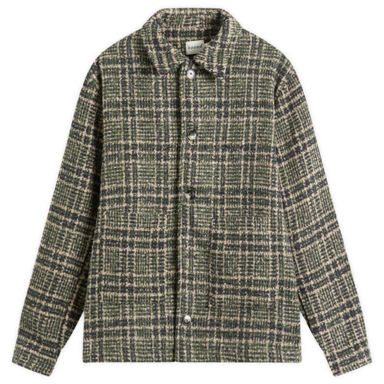 Bound Textured Woven Overshirt