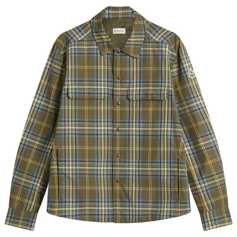 Куртка-рубашка Moncler Eco из нейлона в клетку