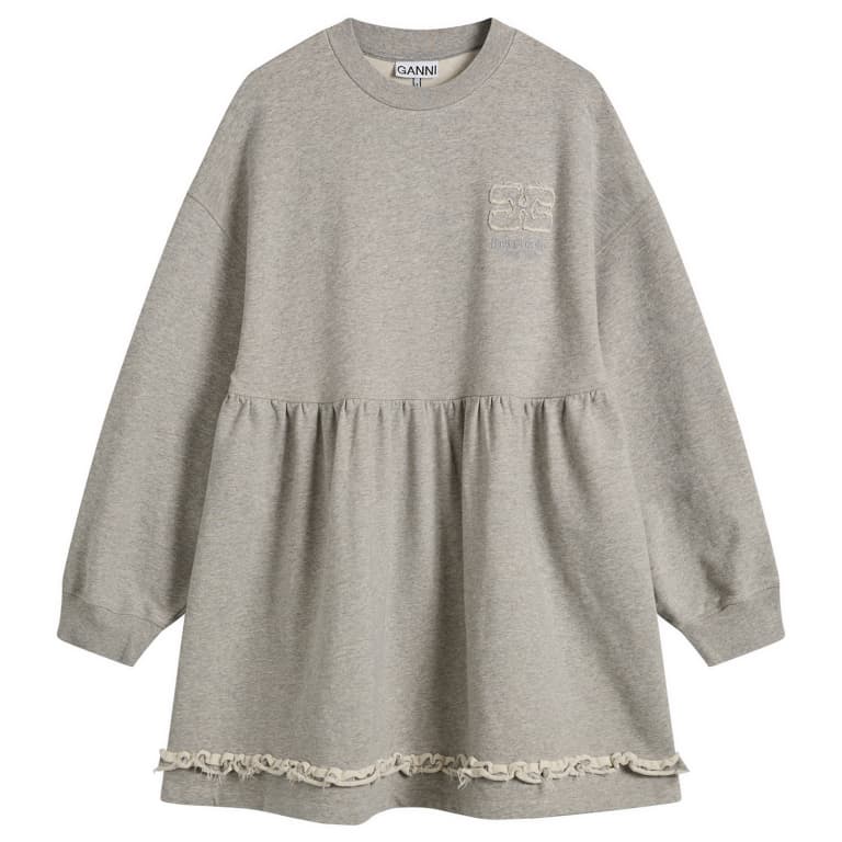 Платье с баской и круглым вырезом от GANNI Isoli