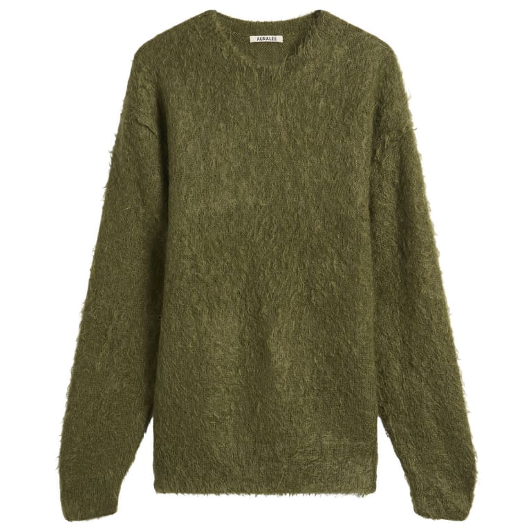 Auralee Brushed Kid Mohair Jumper