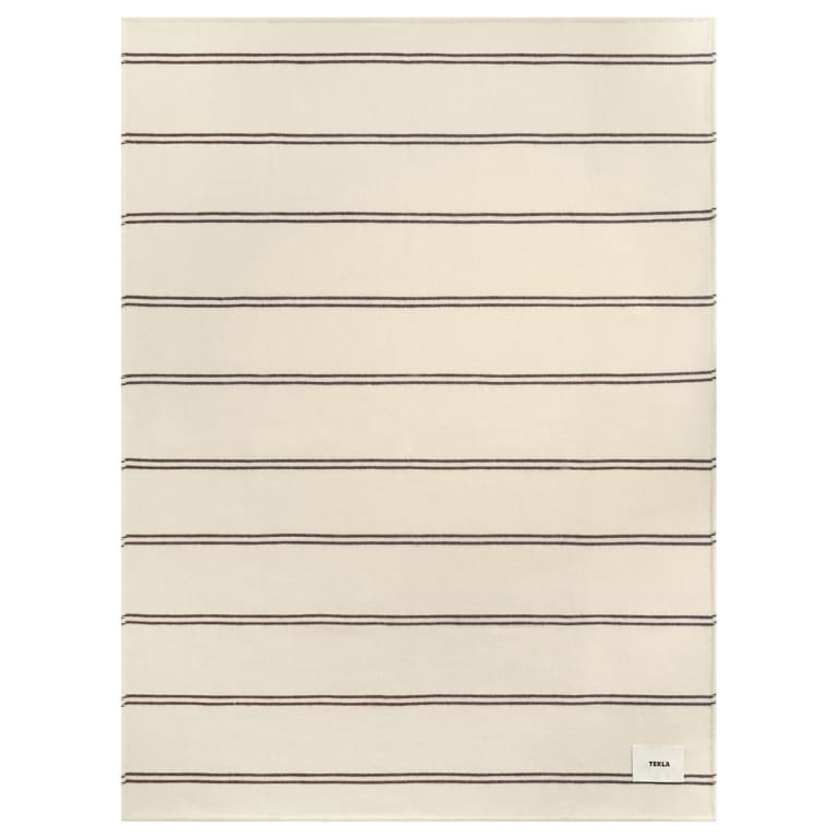 Полосатое одеяло из овечьей шерсти Tekla Fabrics